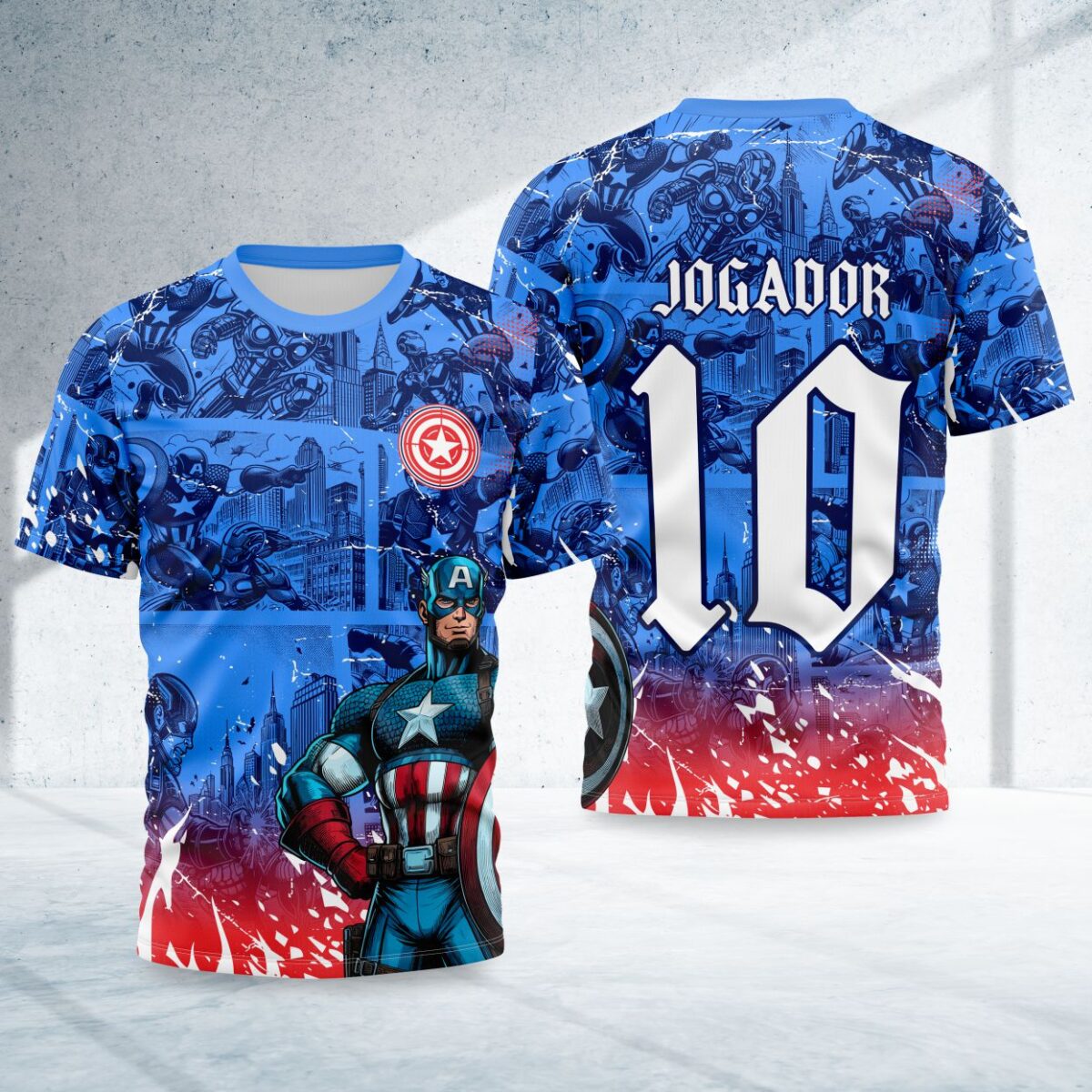 arte para camisa interclasse capitao america modelo 26B027