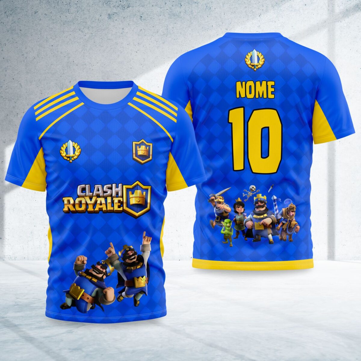 arte para camisa interclasse clash royale modelo 26A033