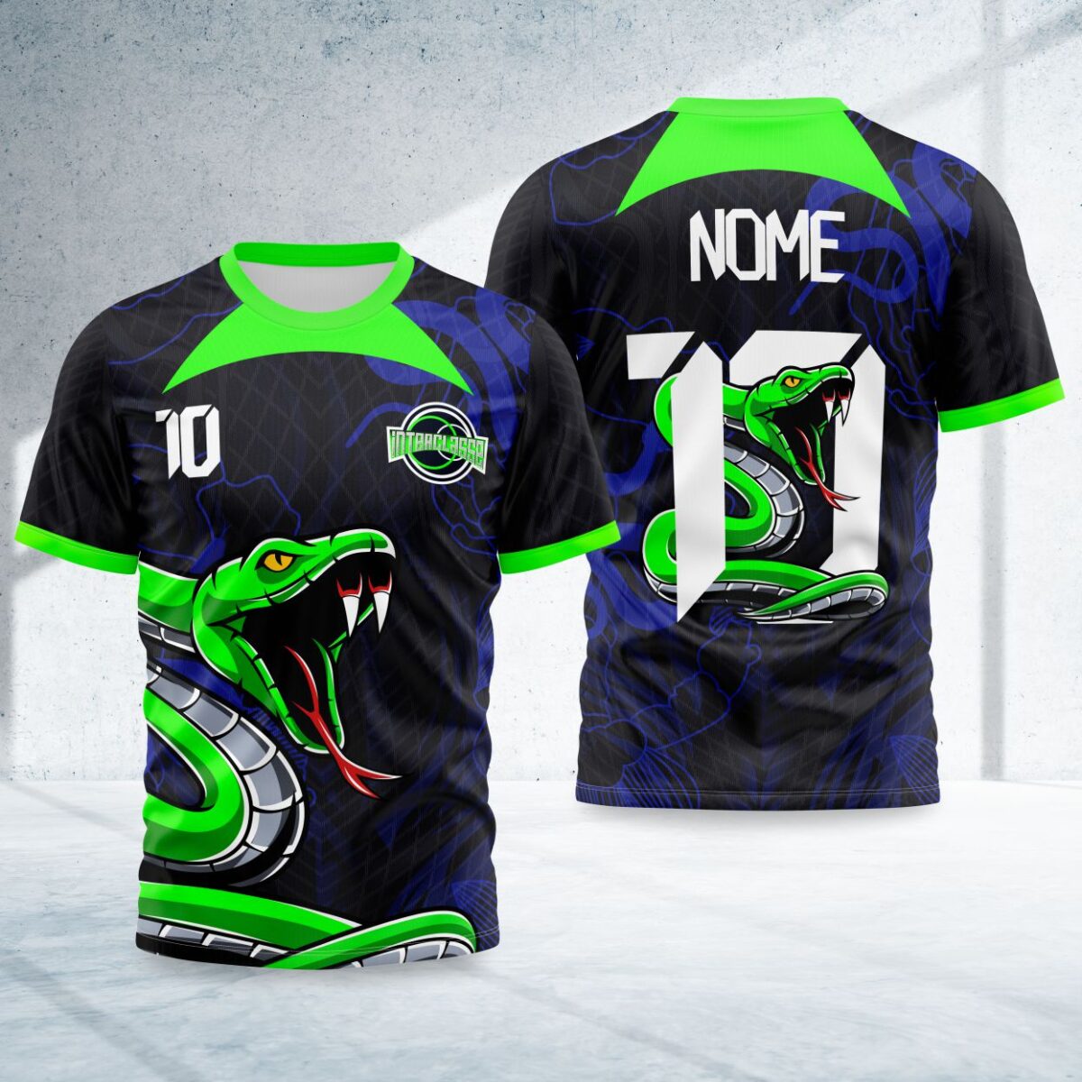arte para camisa interclasse cobra verde modelo 26B051