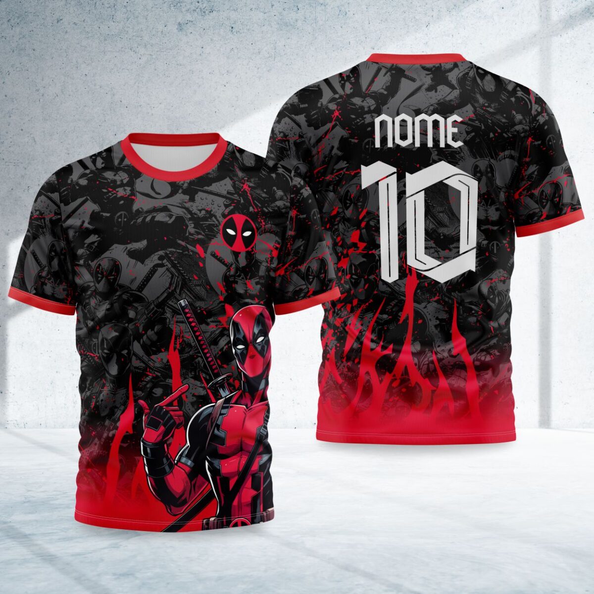 arte para camisa interclasse deadpool modelo 26B082