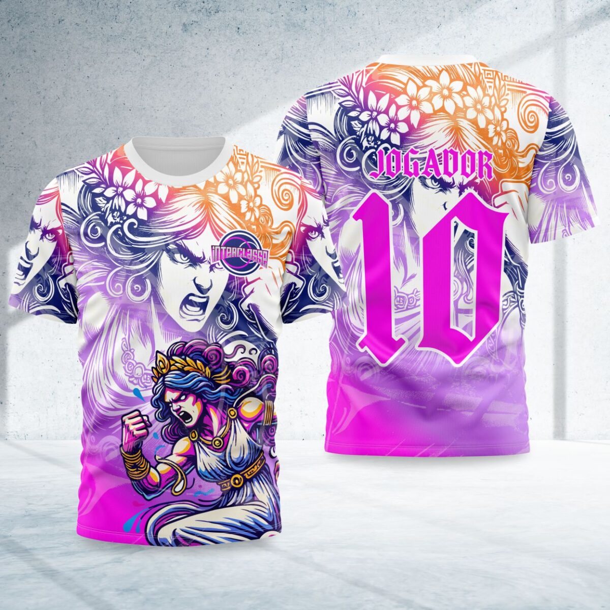 arte para camisa interclasse deusa grega modelo 26B006