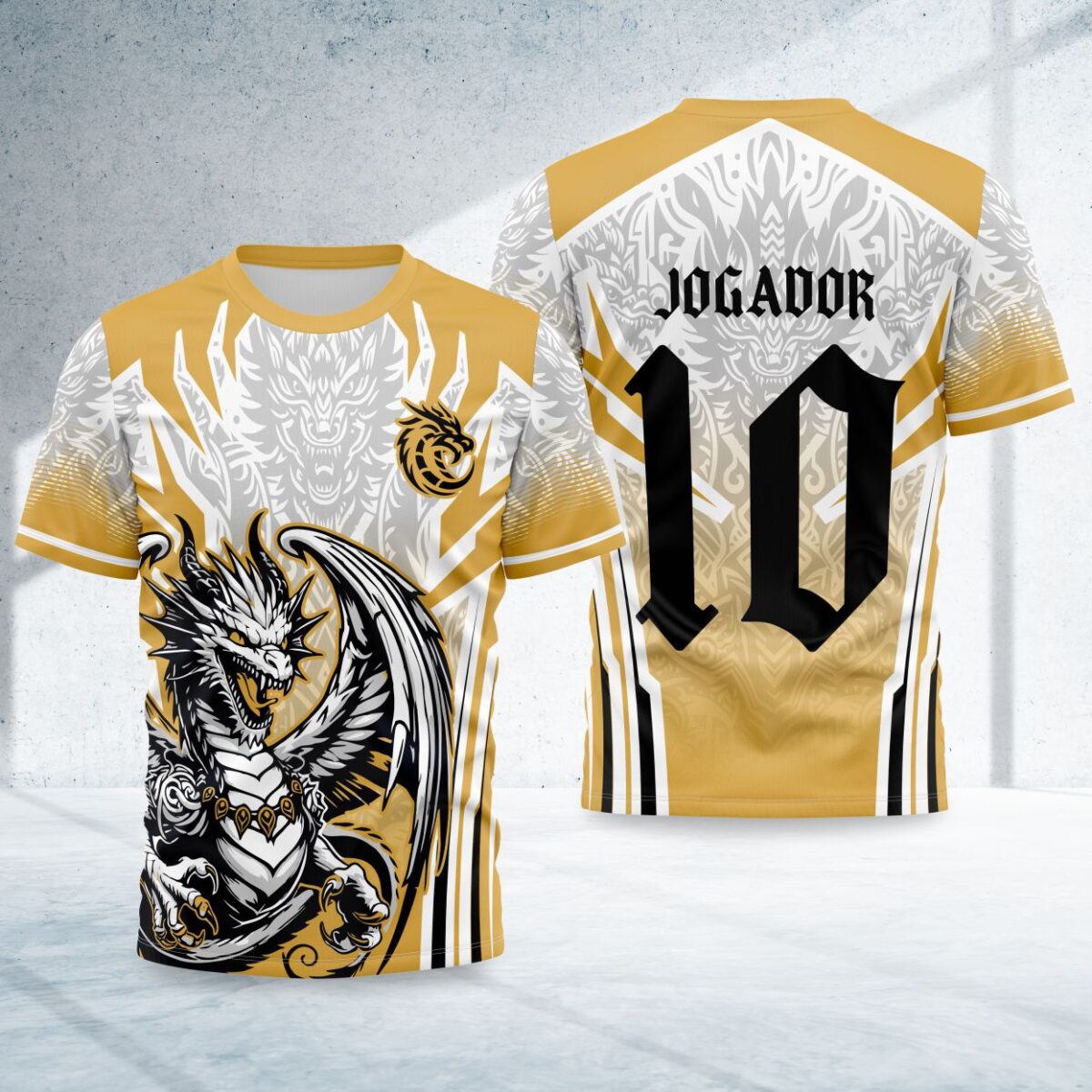 arte para camisa interclasse dragao branco modelo 26B080