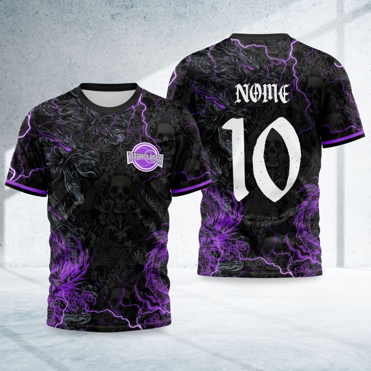 arte para camisa interclasse dragao chines raios modelo 26B115