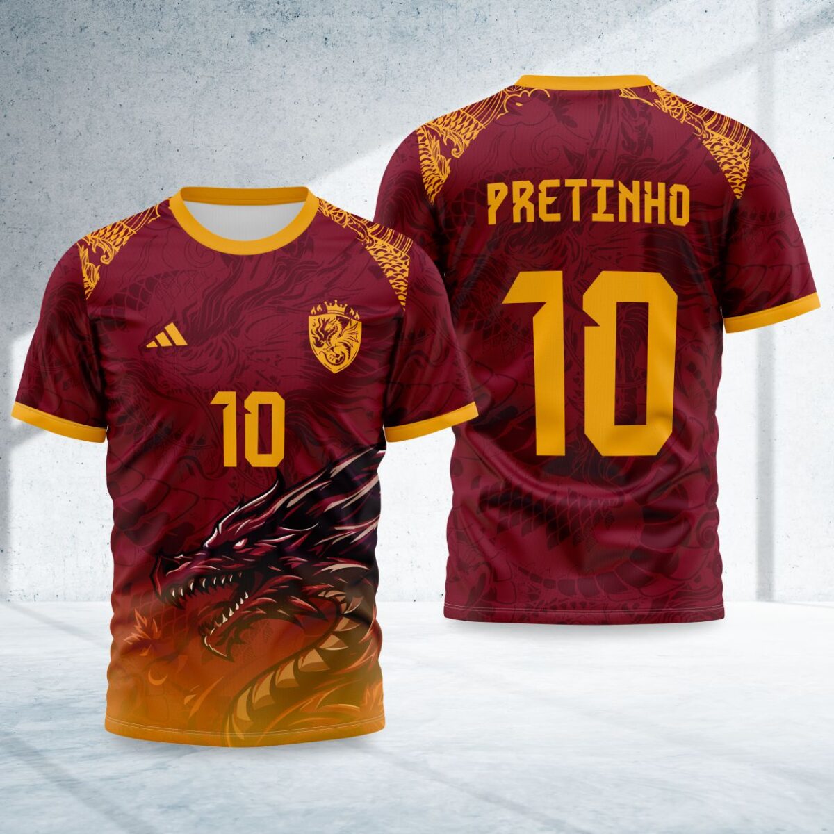 arte para camisa interclasse dragao modelo 26B104
