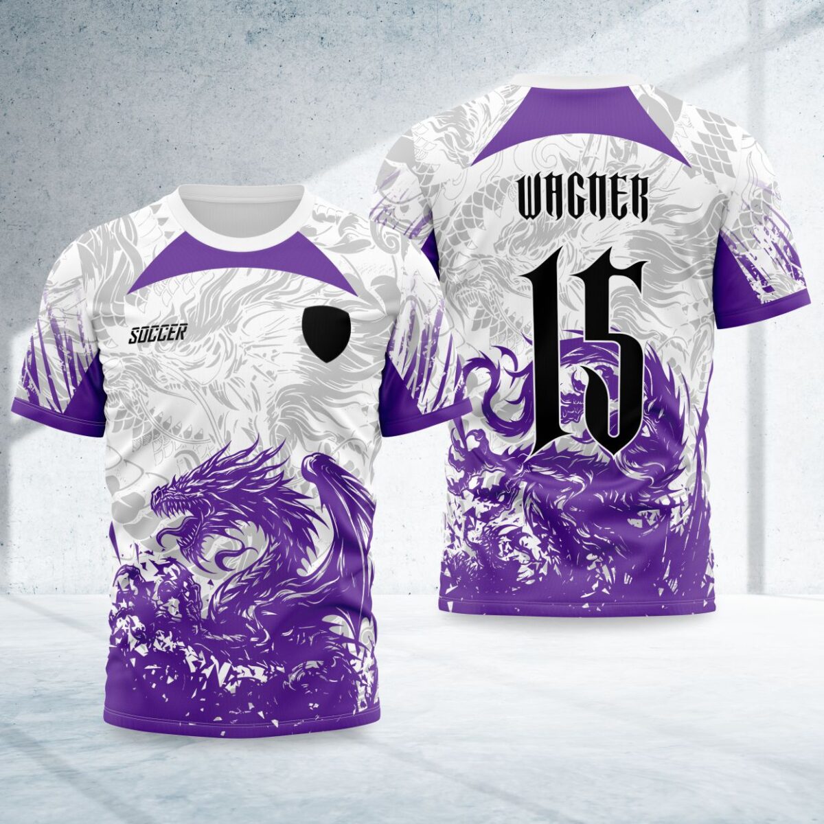 arte para camisa interclasse dragao roxo modelo 26B047