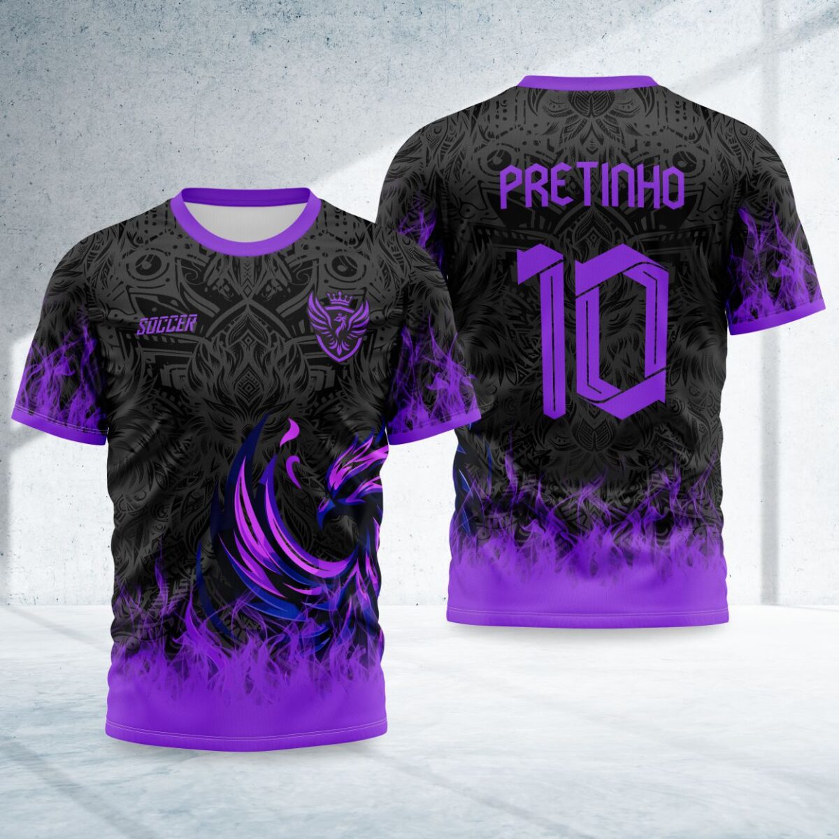 arte para camisa interclasse fenix roxa modelo 26B106