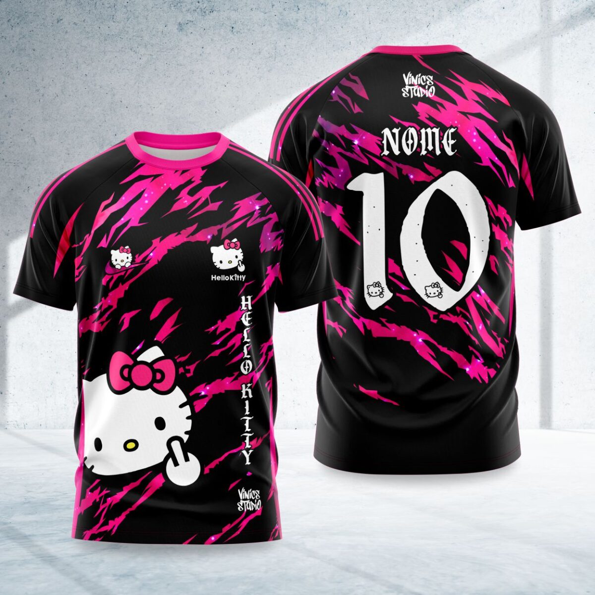 arte para camisa interclasse hello kitty modelo 26A036