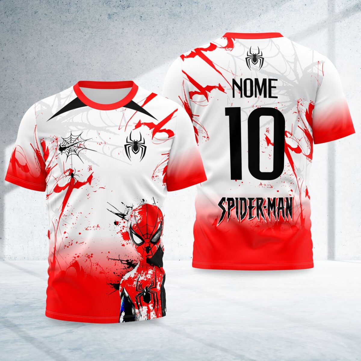 arte para camisa interclasse homem aranha modelo 26A058