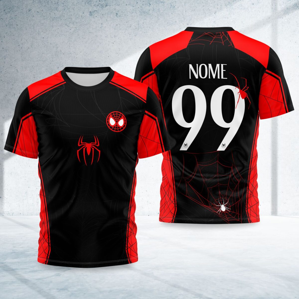 arte para camisa interclasse homem aranha modelo 26B034