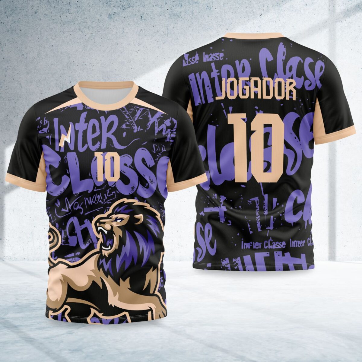 arte para camisa interclasse leao graffite modelo 26B076
