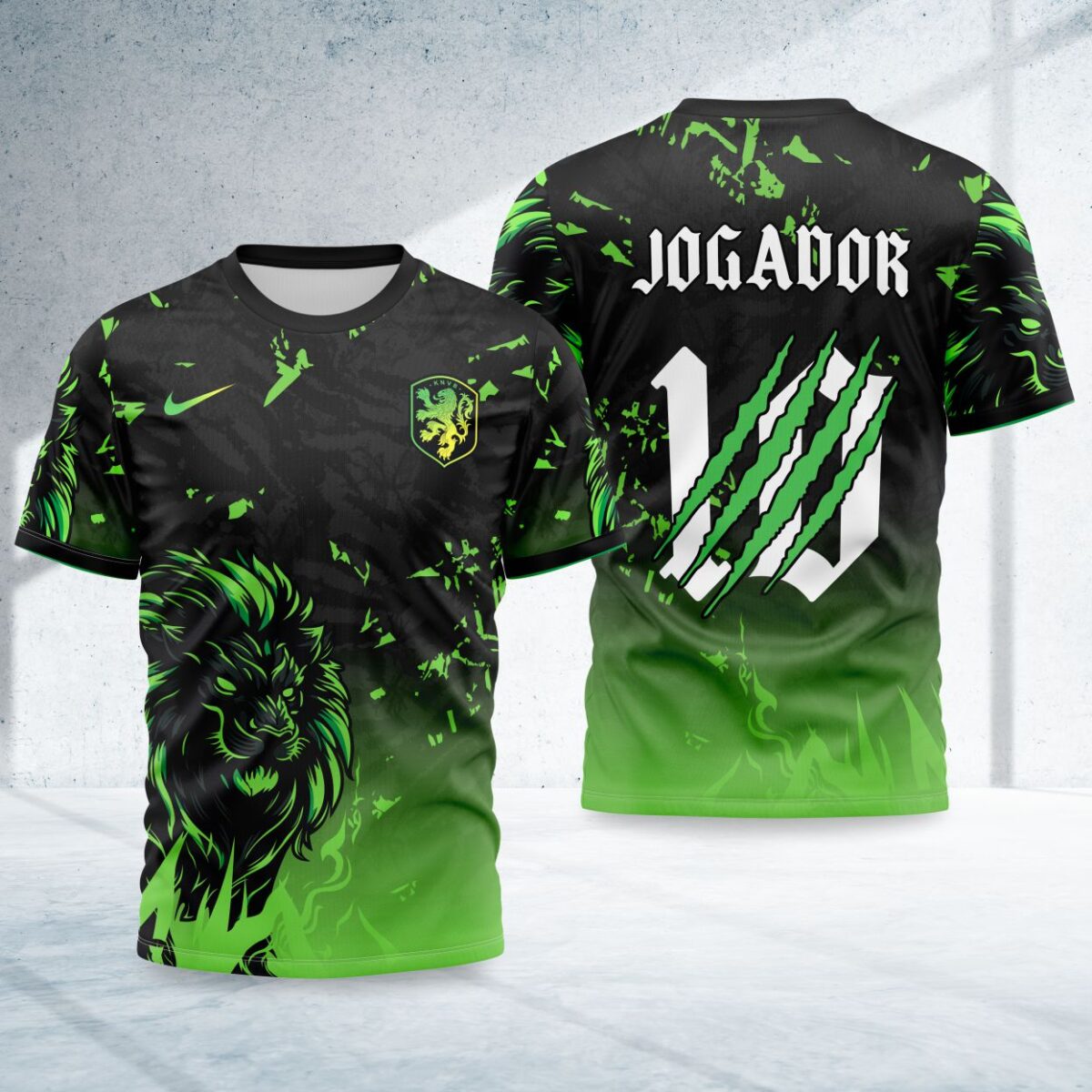 arte para camisa interclasse leao verde modelo 26B093