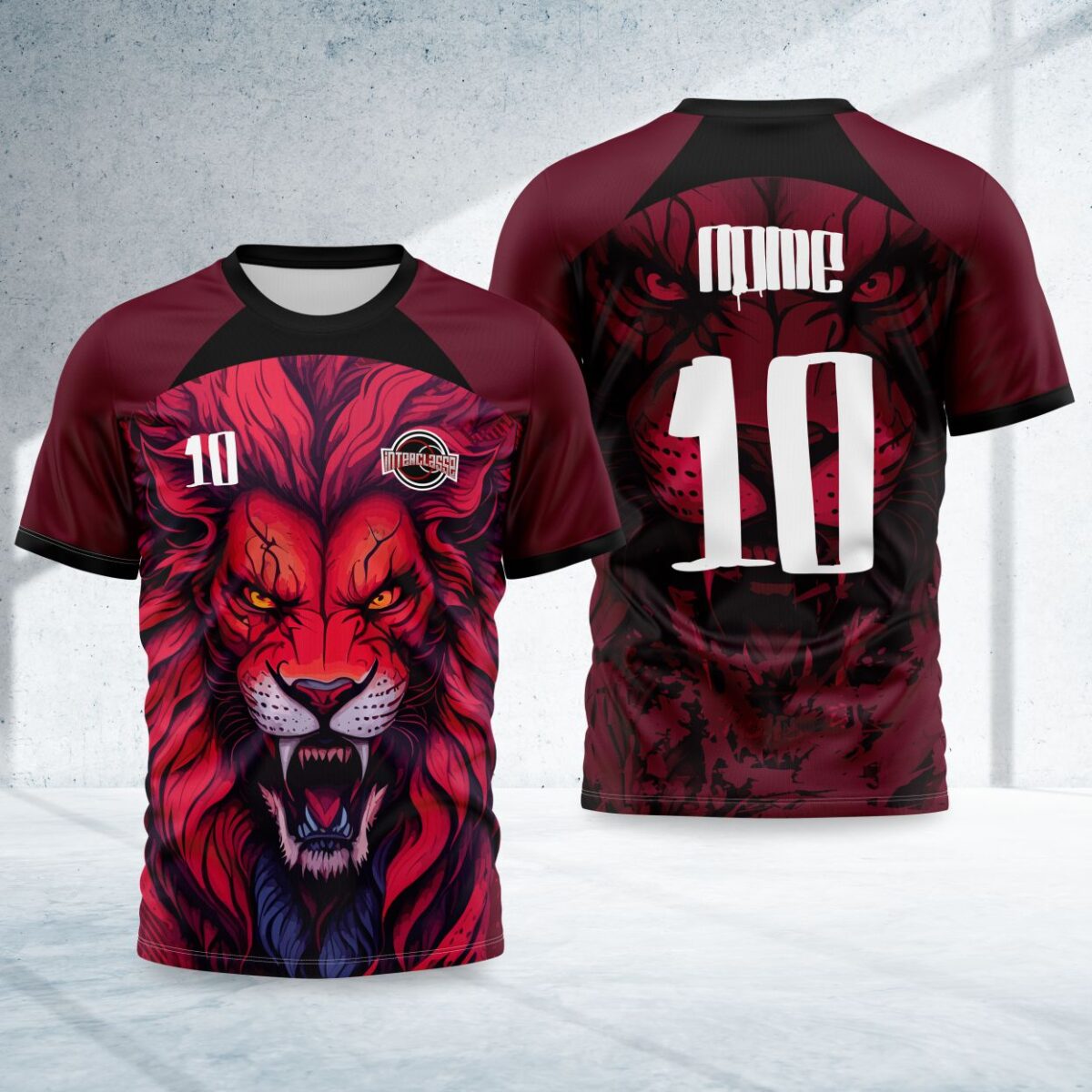 arte para camisa interclasse leao vermelho modelo 26B068