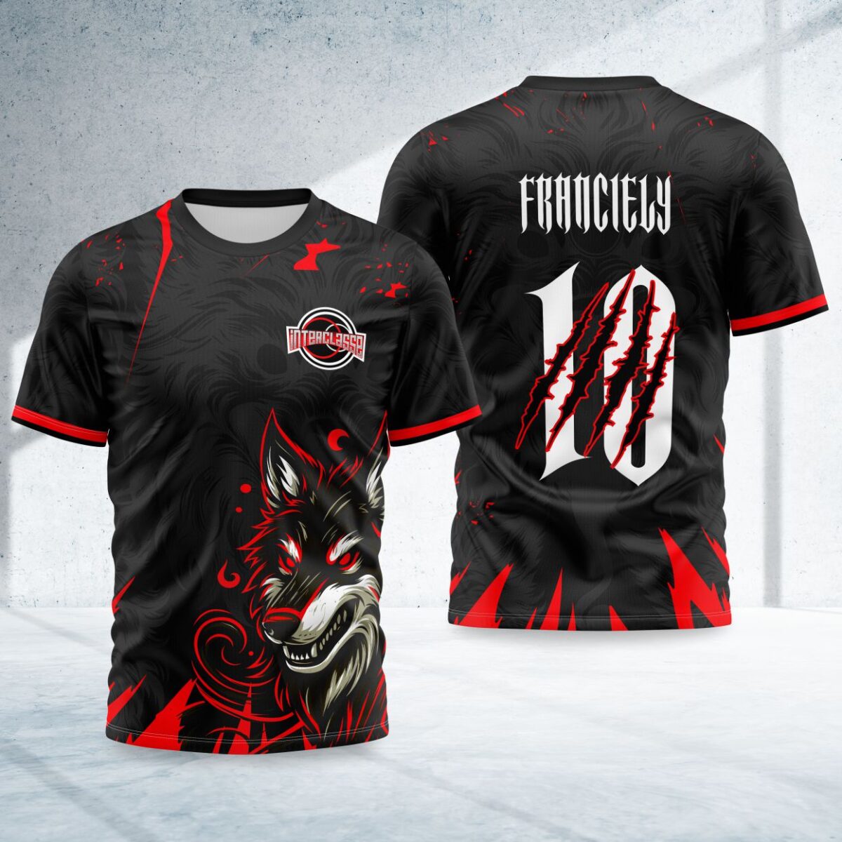 arte para camisa interclasse lobo modelo 26B065