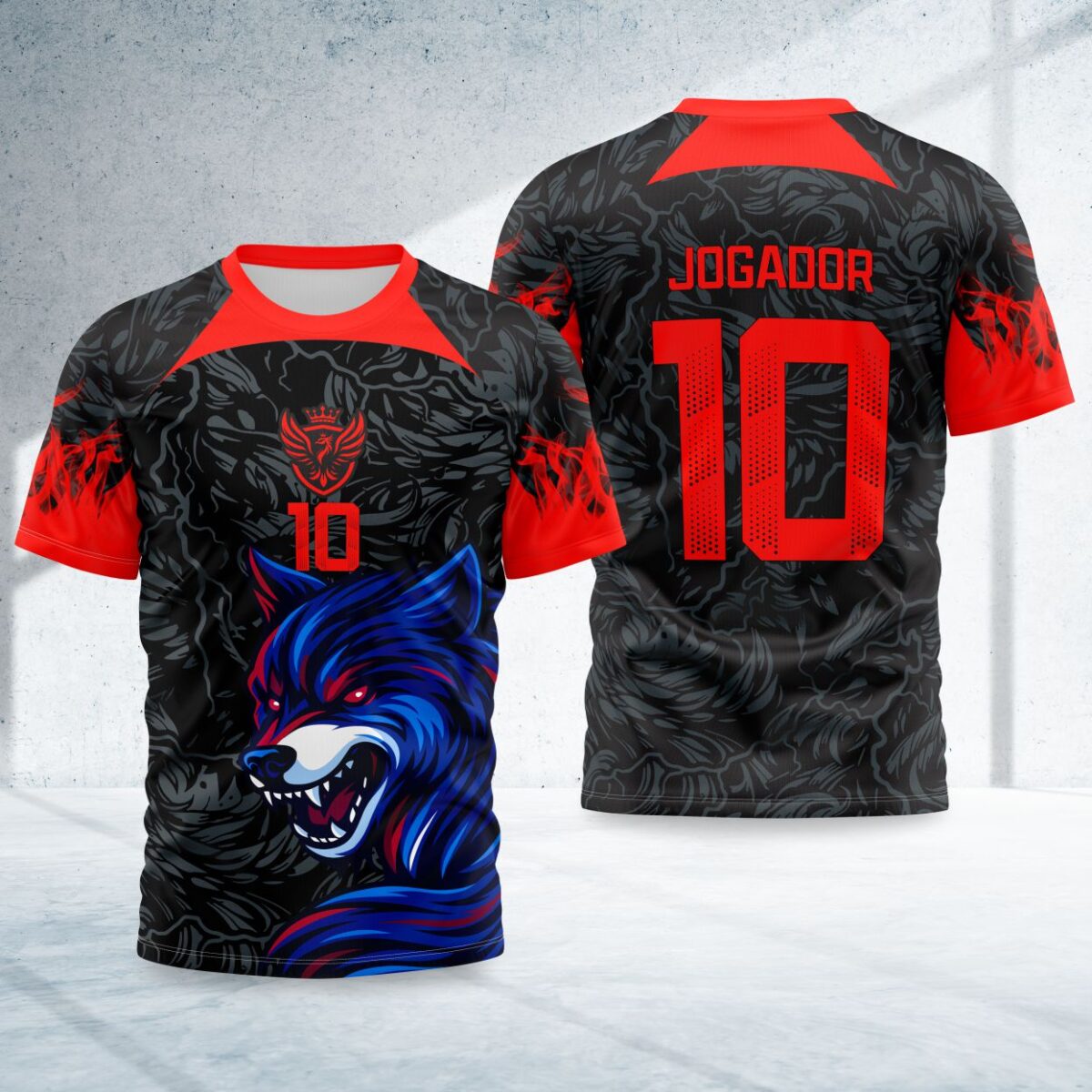 arte para camisa interclasse lobo modelo 26B102