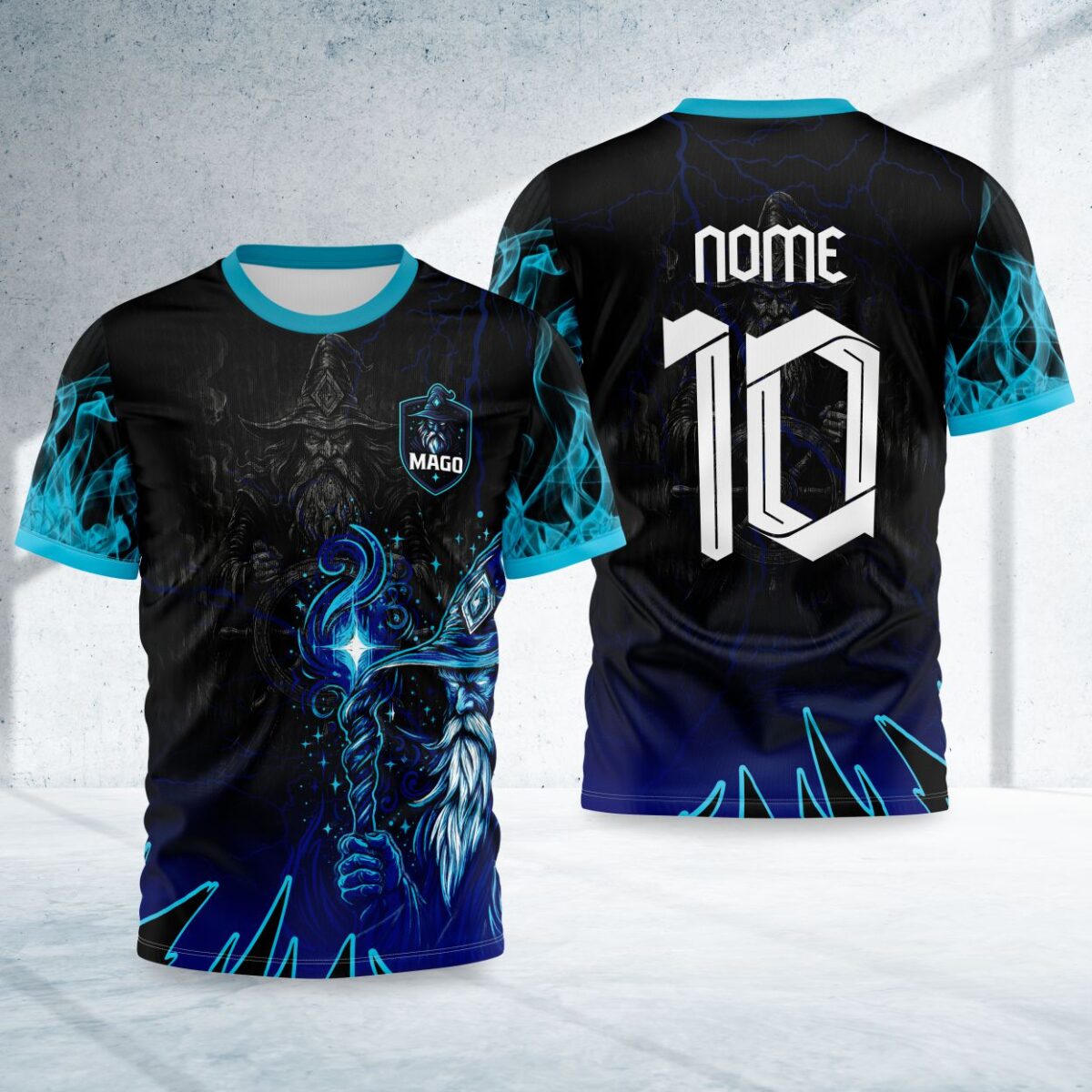 arte para camisa interclasse mago azul modelo 26B094