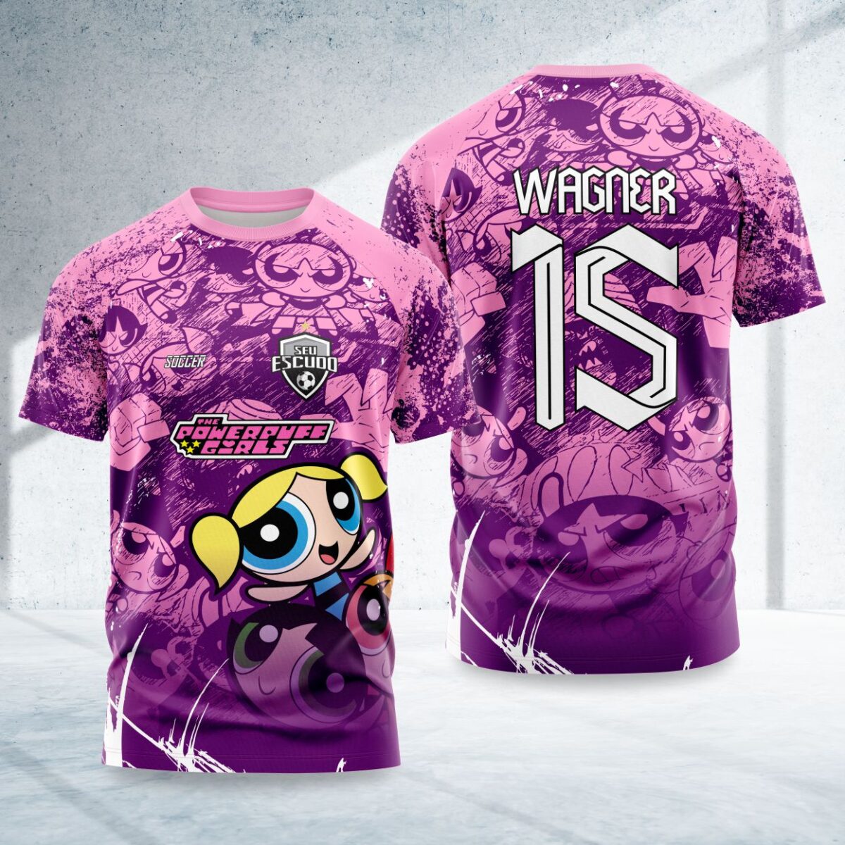 arte para camisa interclasse meninas super poderosas modelo 26A017