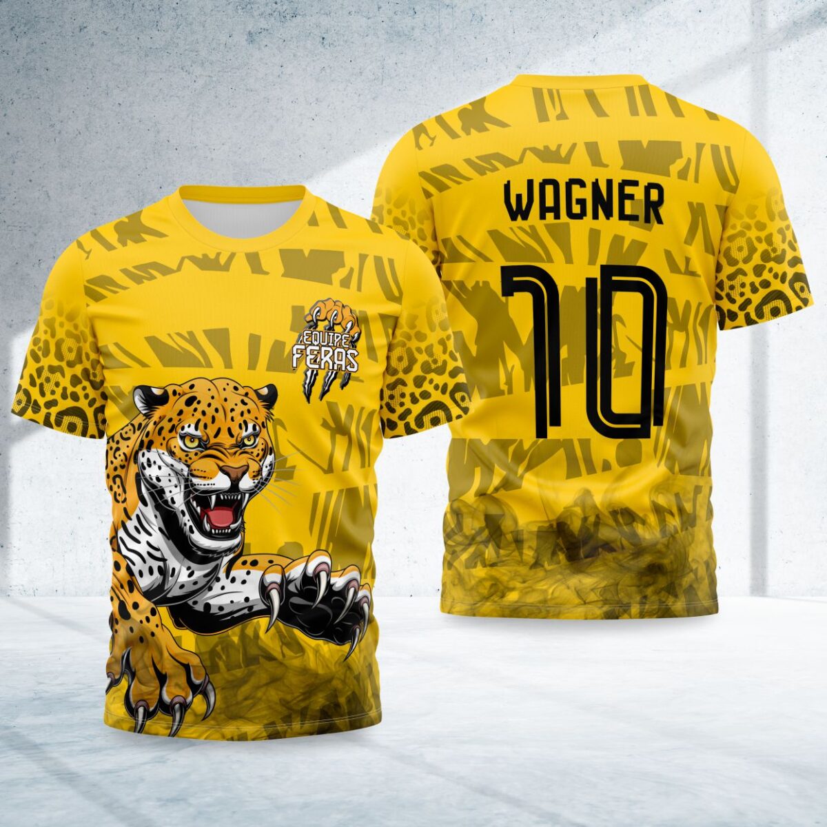 arte para camisa interclasse onca pintada modelo 26B084