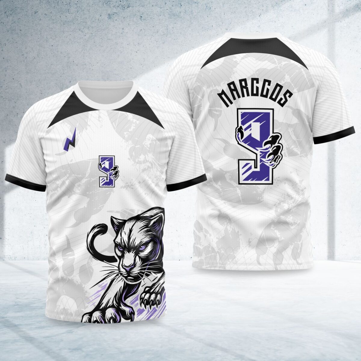 arte para camisa interclasse pantera branca modelo 26A108