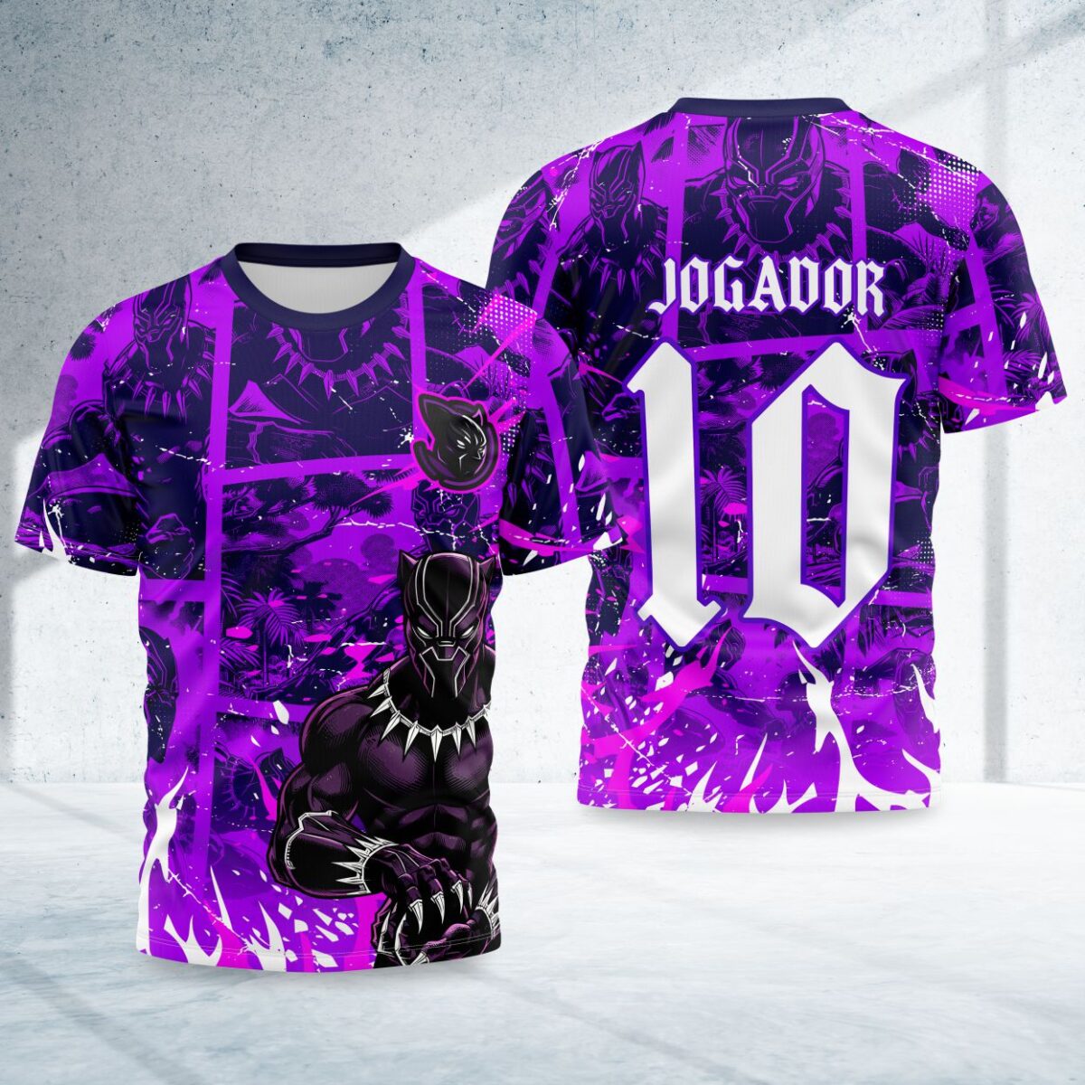 arte para camisa interclasse pantera negra modelo 26B024