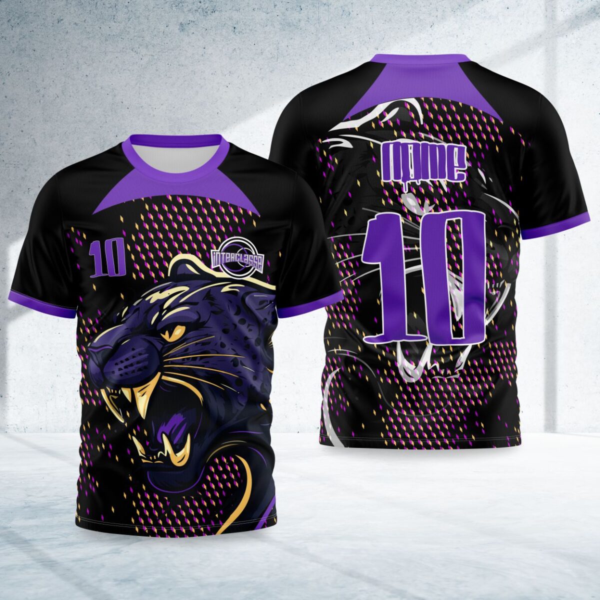 arte para camisa interclasse pantera negra modelo 26B063