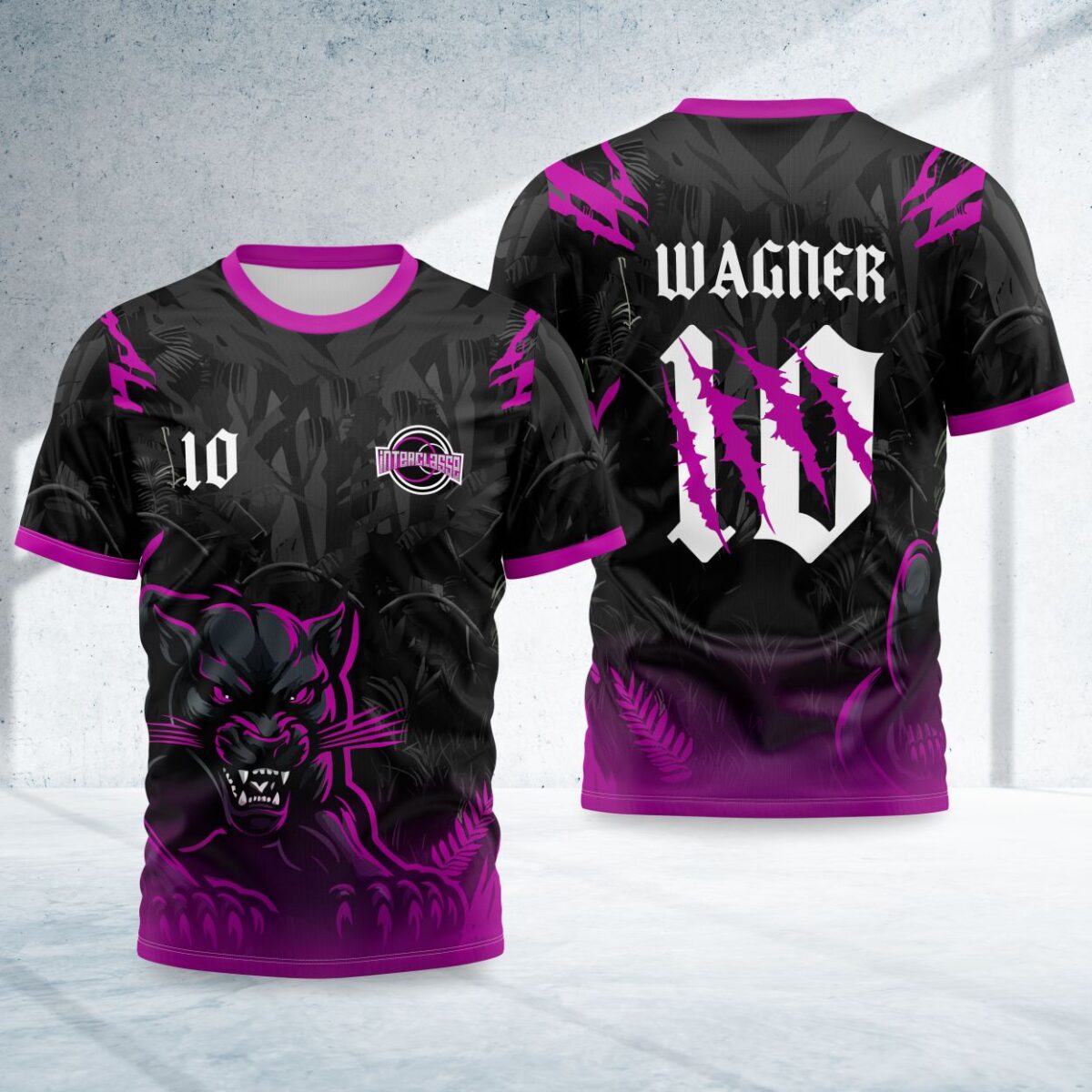 arte para camisa interclasse pantera negra modelo 26B075