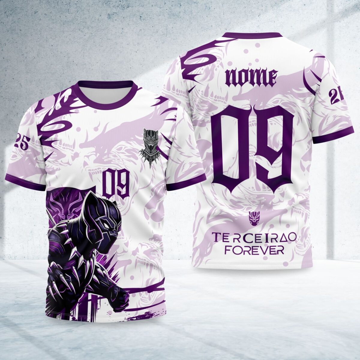 arte para camisa interclasse pantera negra modelo 26B096