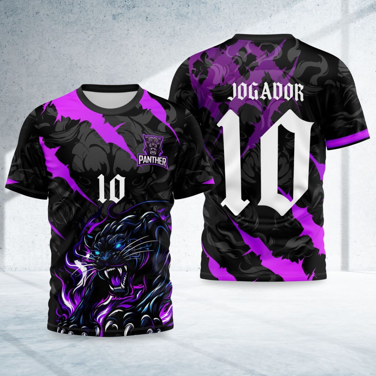 arte para camisa interclasse pantera negra modelo 26B099