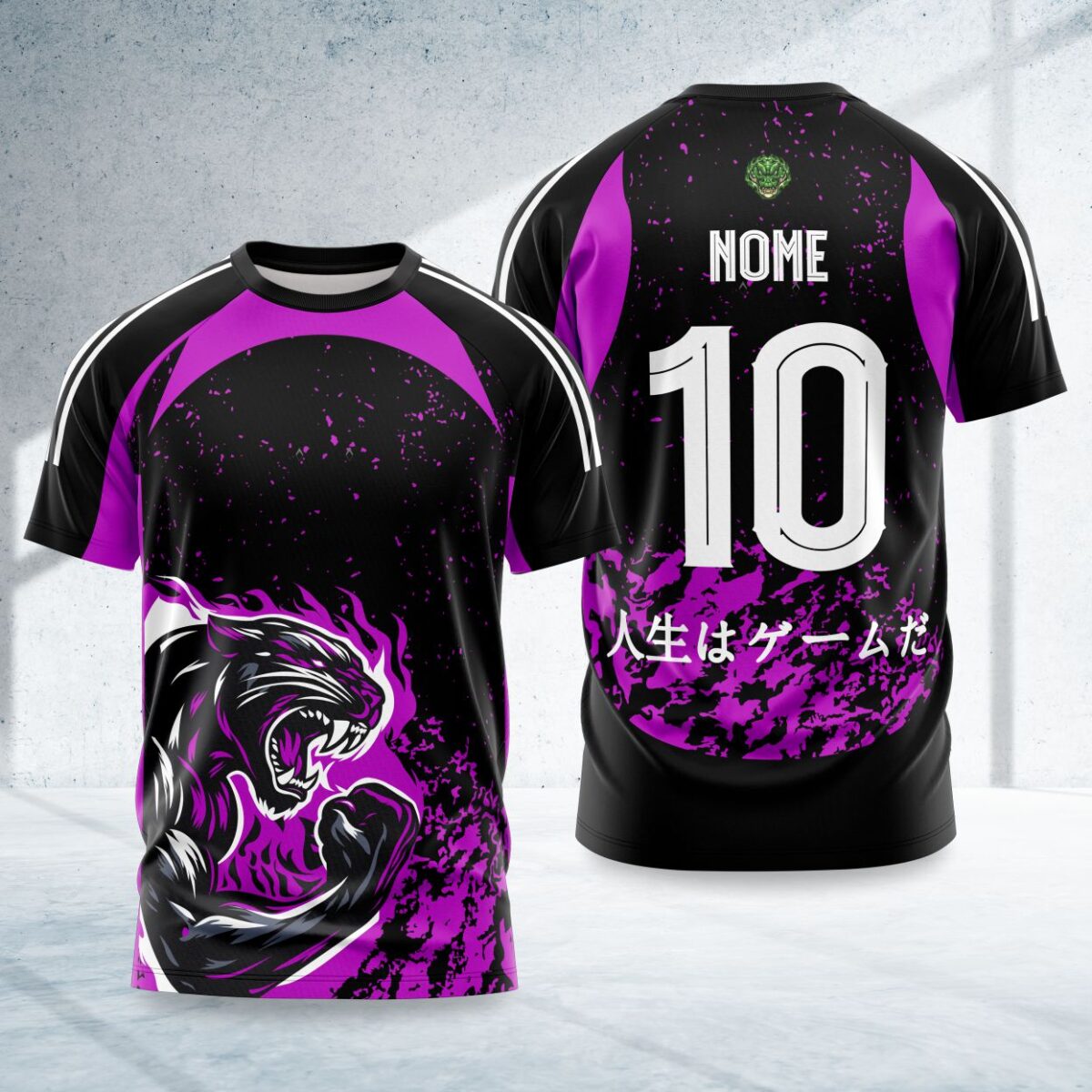arte para camisa interclasse pantera negra modelo 26B103