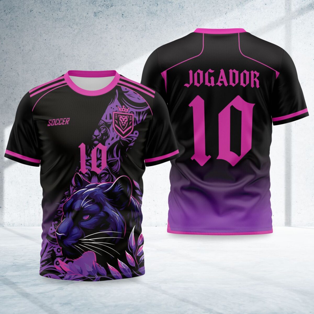 arte para camisa interclasse pantera roxa modelo 26B083