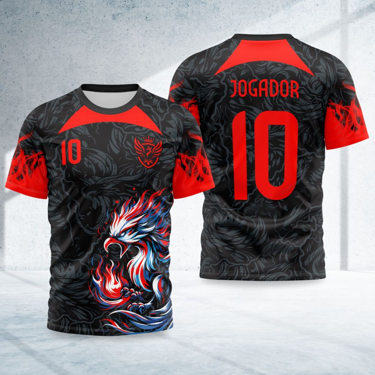 arte para camisa interclasse passaro fenix modelo 26B056