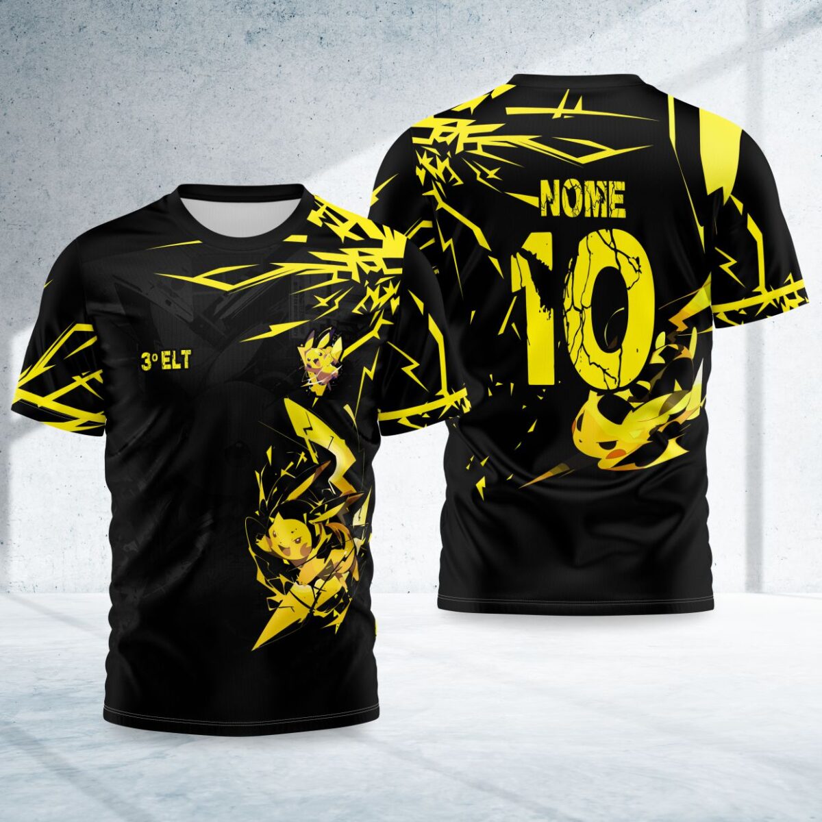 arte para camisa interclasse pikachu modelo 26A099
