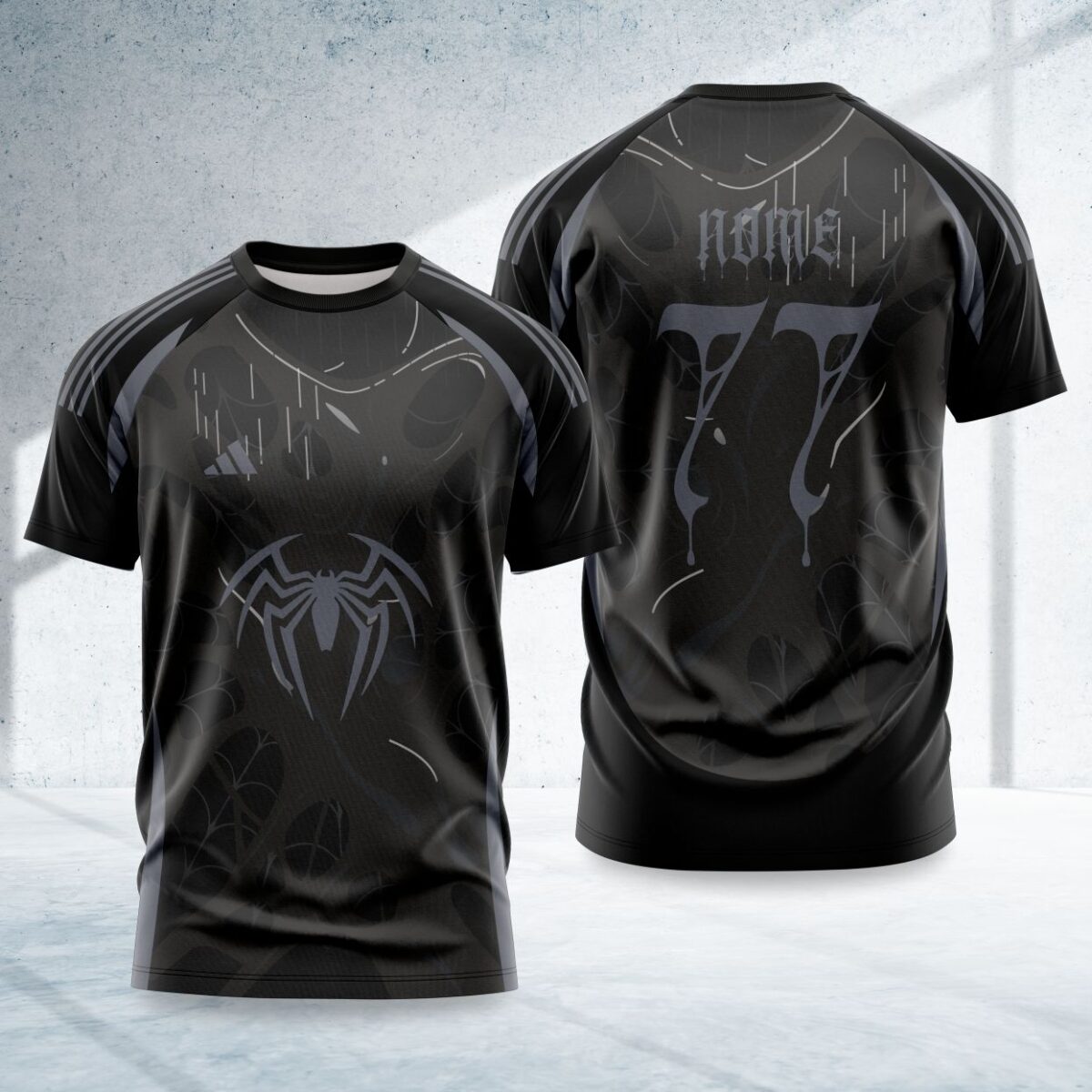 arte para camisa interclasse spider man black modelo 26A069
