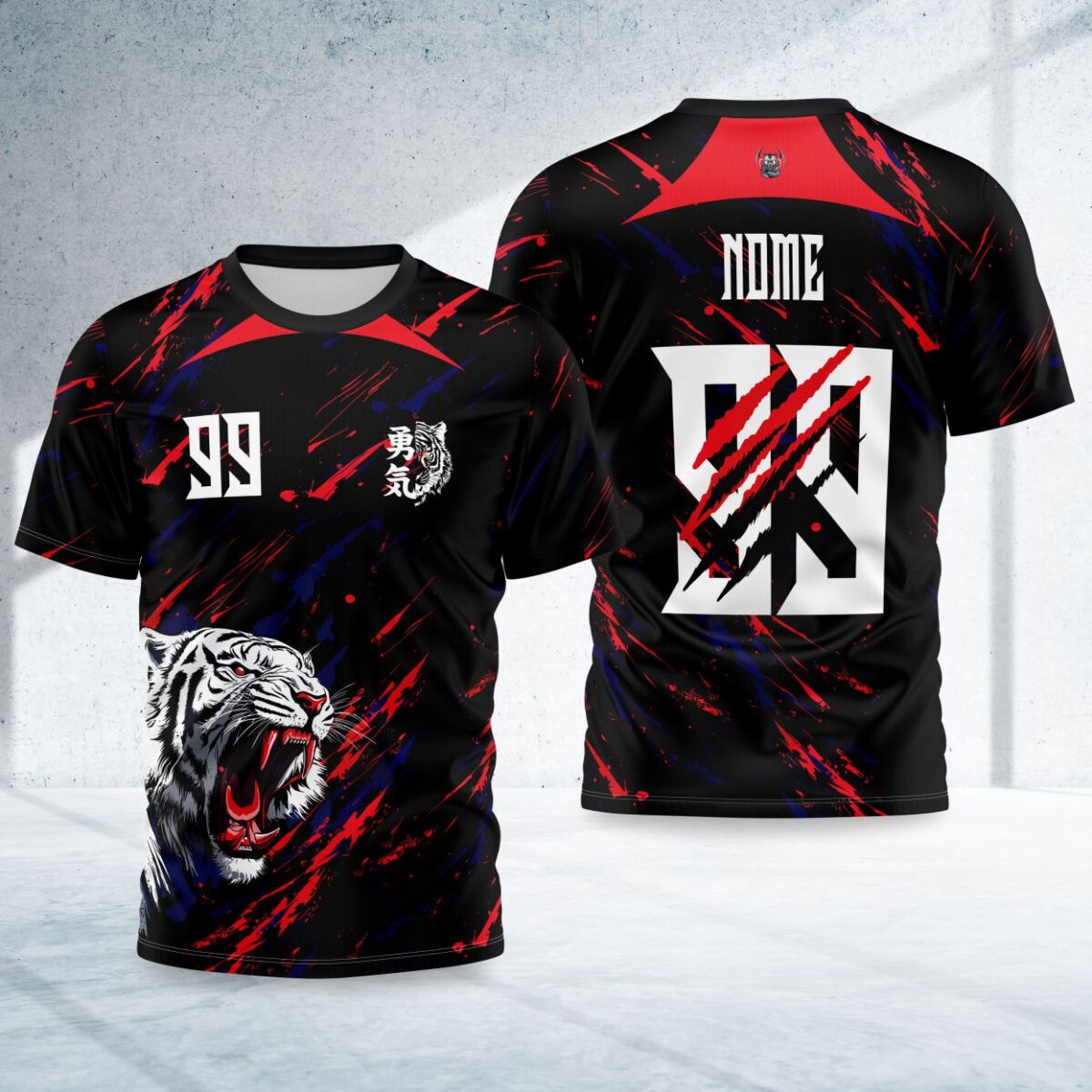 arte para camisa interclasse tigre branco modelo 26A059
