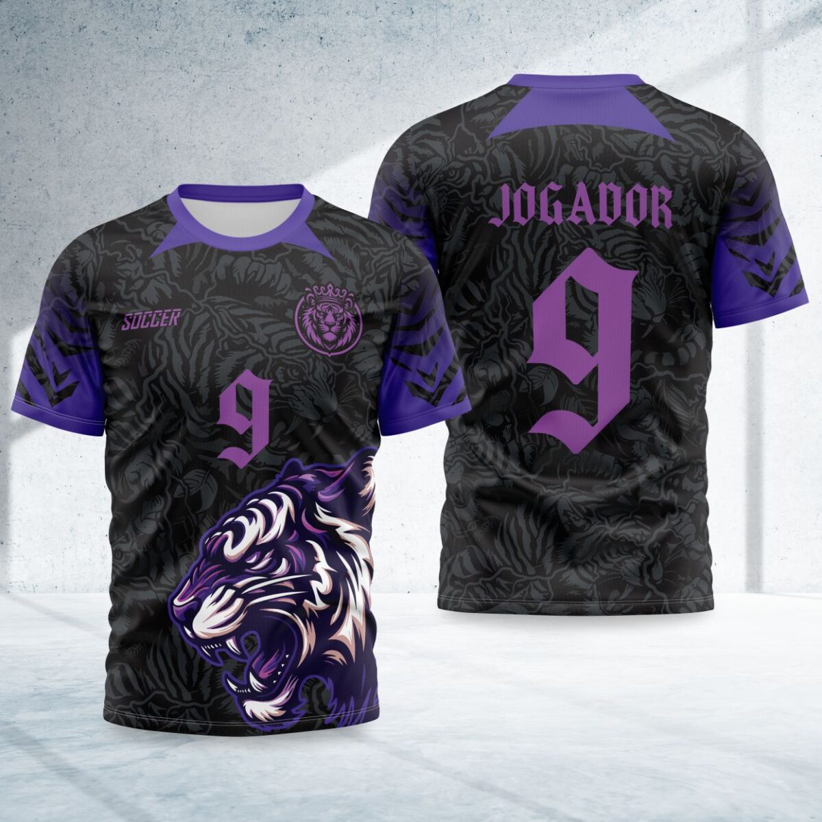 arte para camisa interclasse tigre roxo modelo 26B089