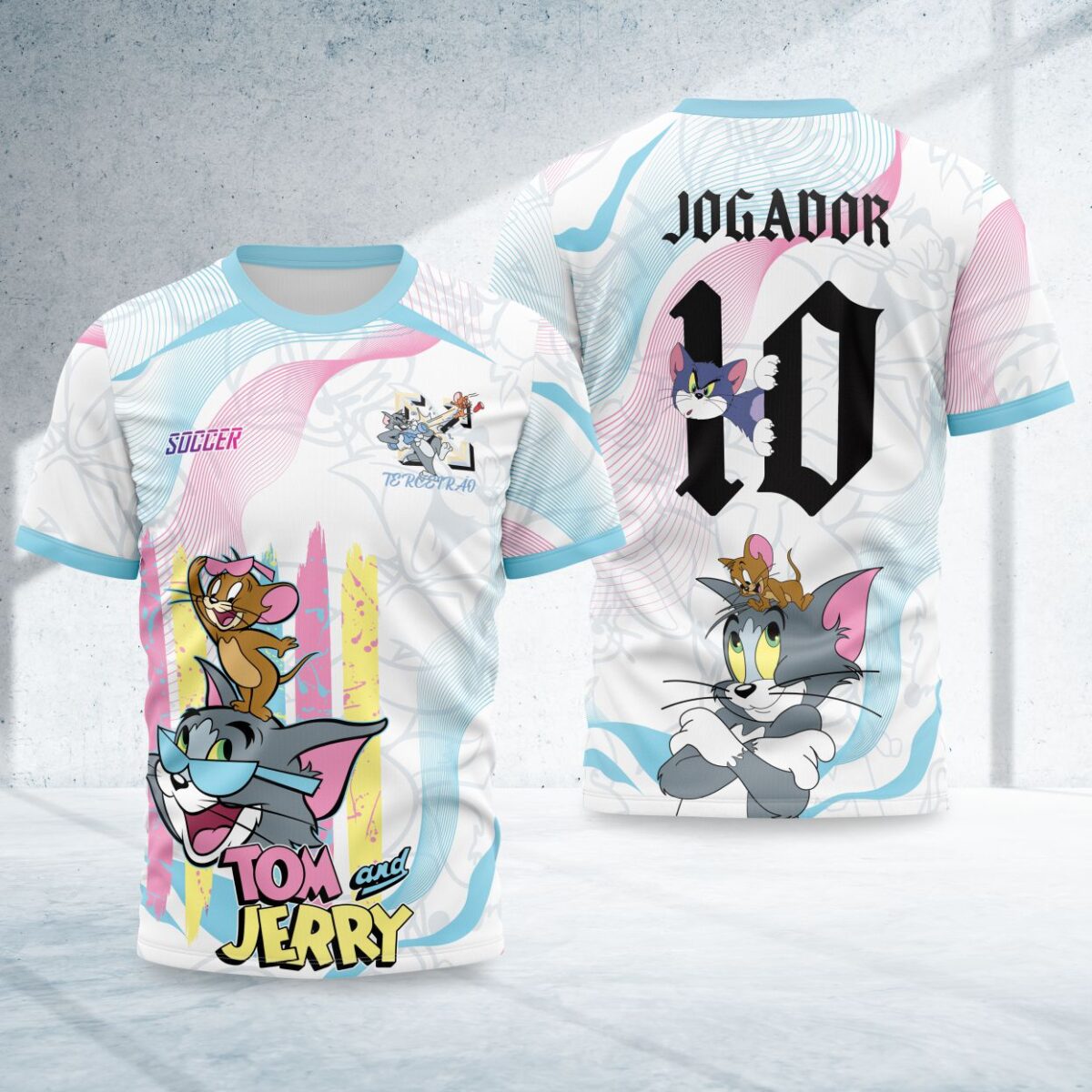 arte para camisa interclasse tom e jerry modelo 26A012