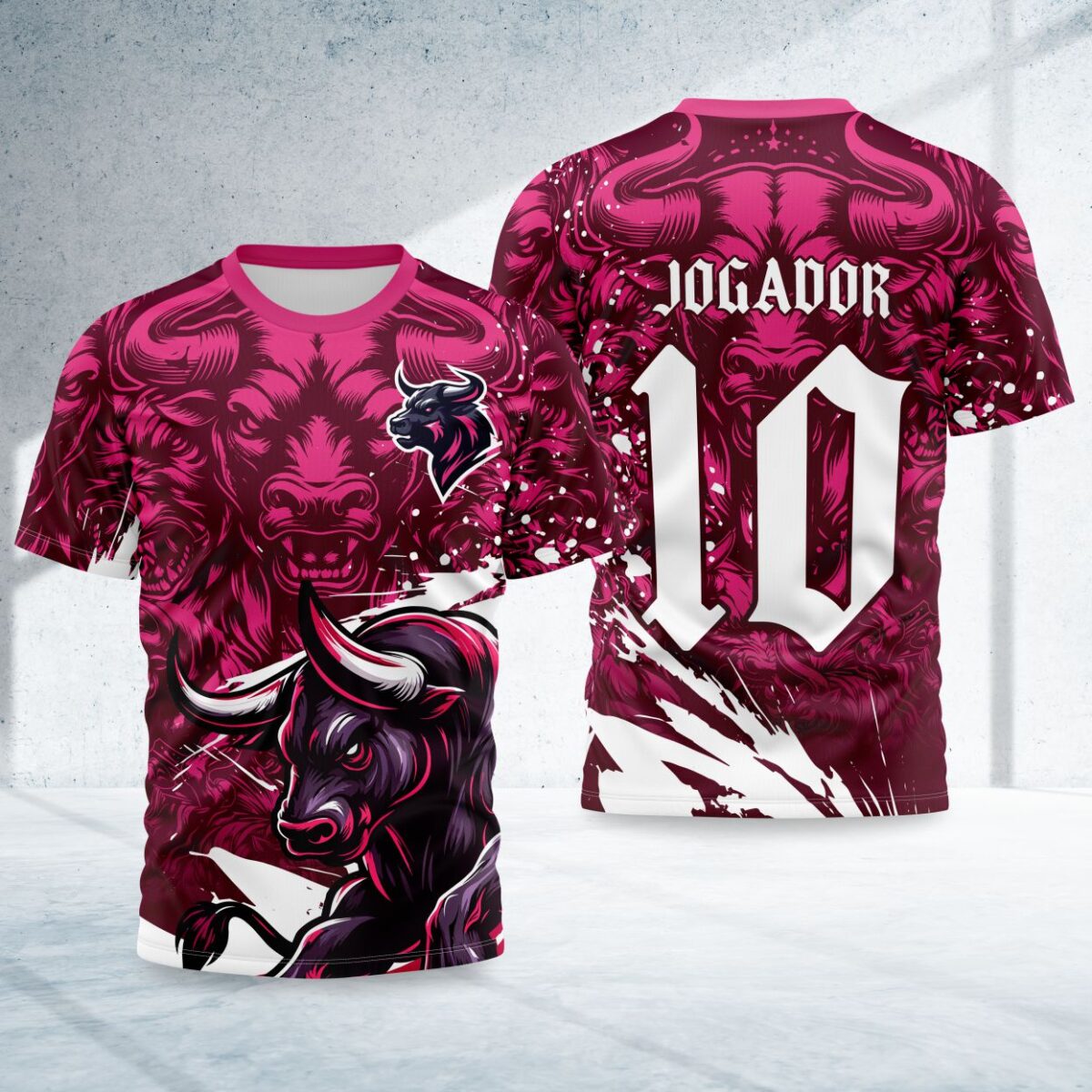 arte para camisa interclasse touro vermelho modelo 26B025