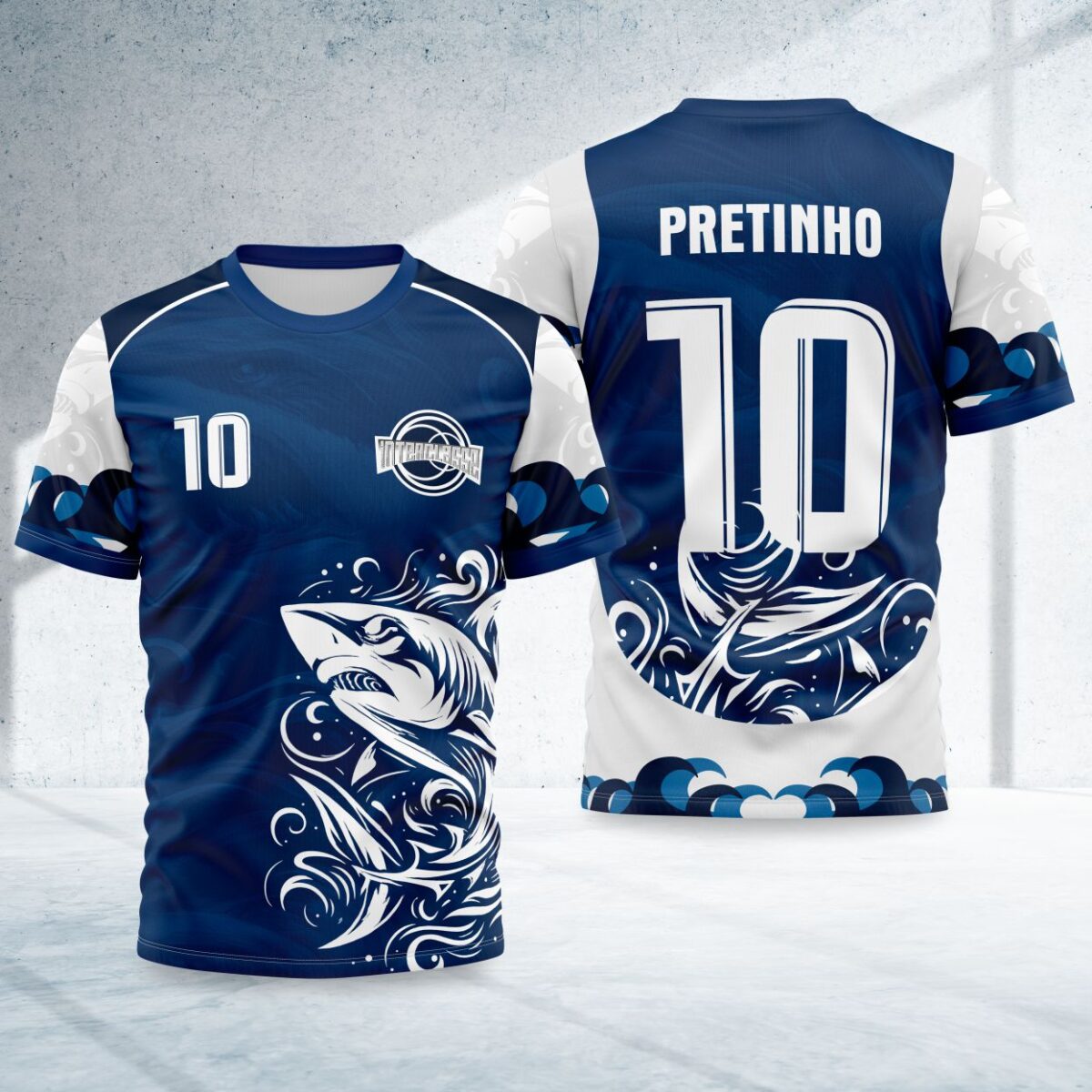 arte para camisa interclasse tubarao modelo 26A109