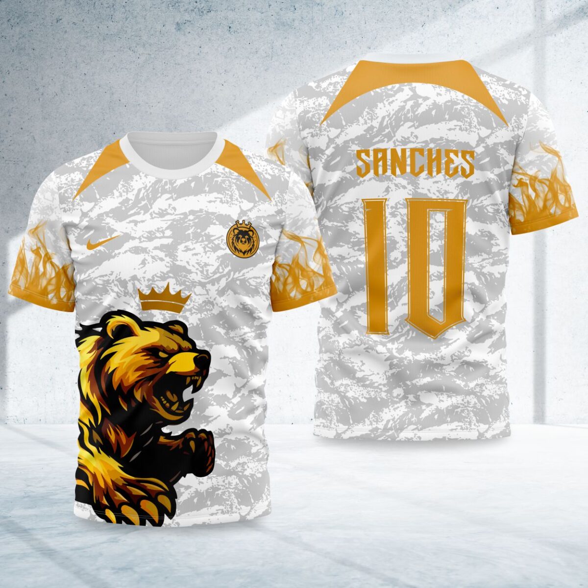 arte para camisa interclasse urso gold modelo 26B112