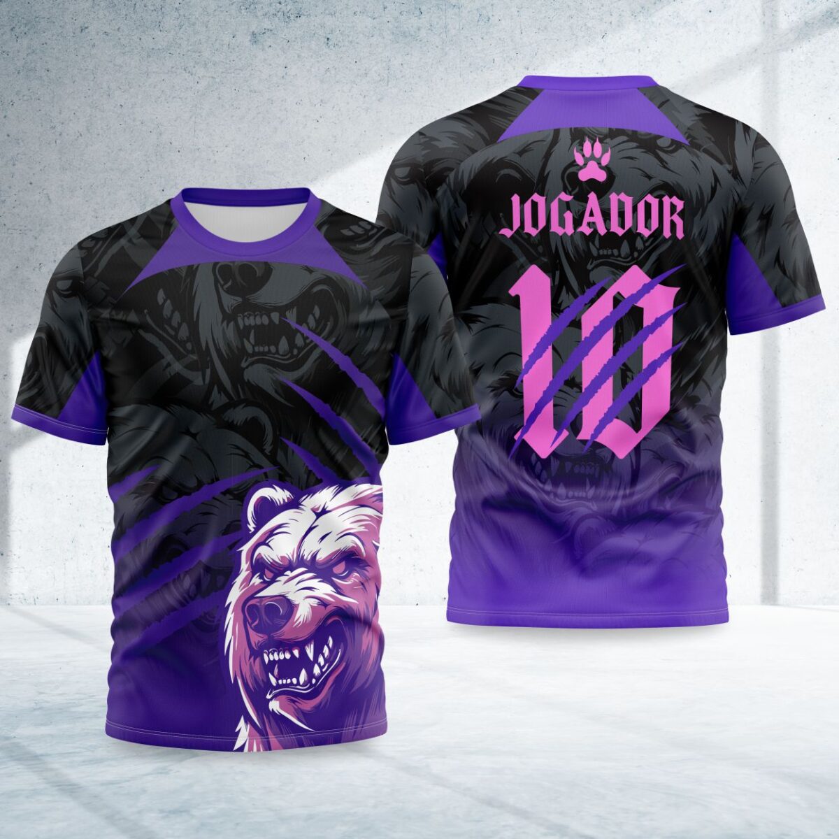 arte para camisa interclasse urso modelo 26B090