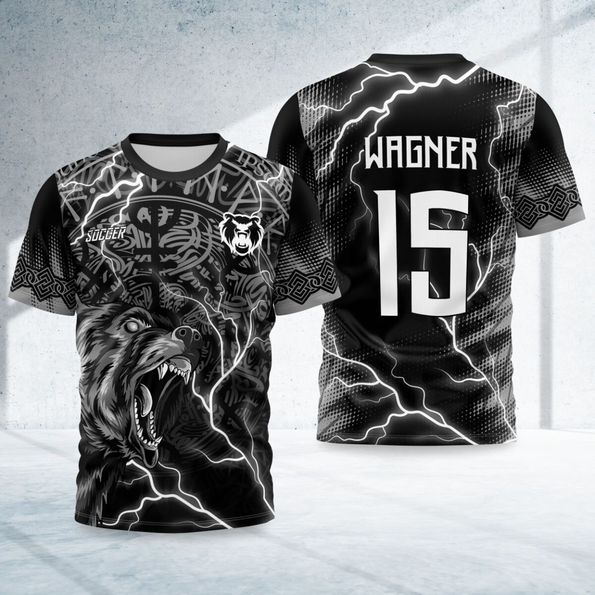 arte para camisa interclasse urso negro modelo 26B041