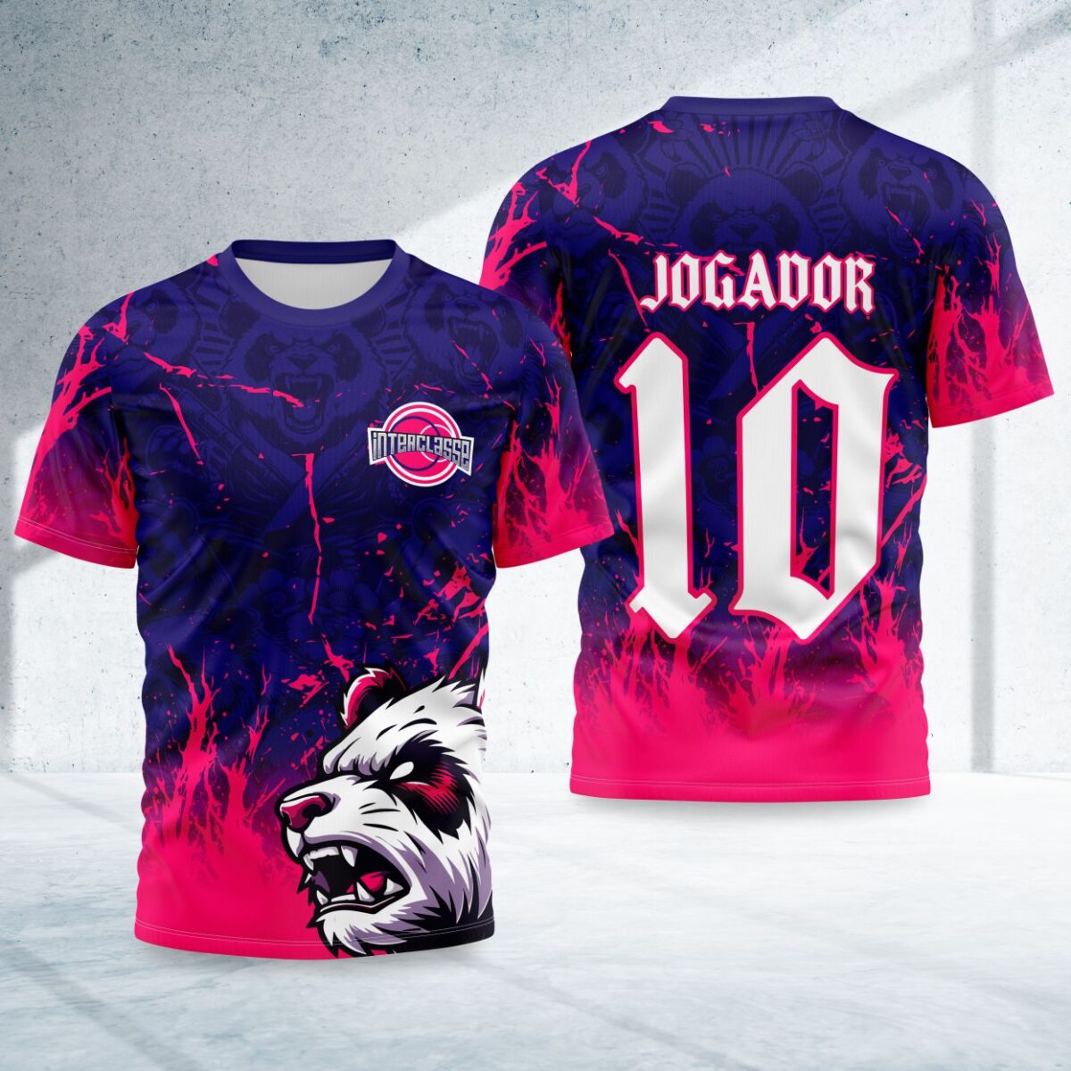 arte para camisa interclasse urso panda modelo 26B012