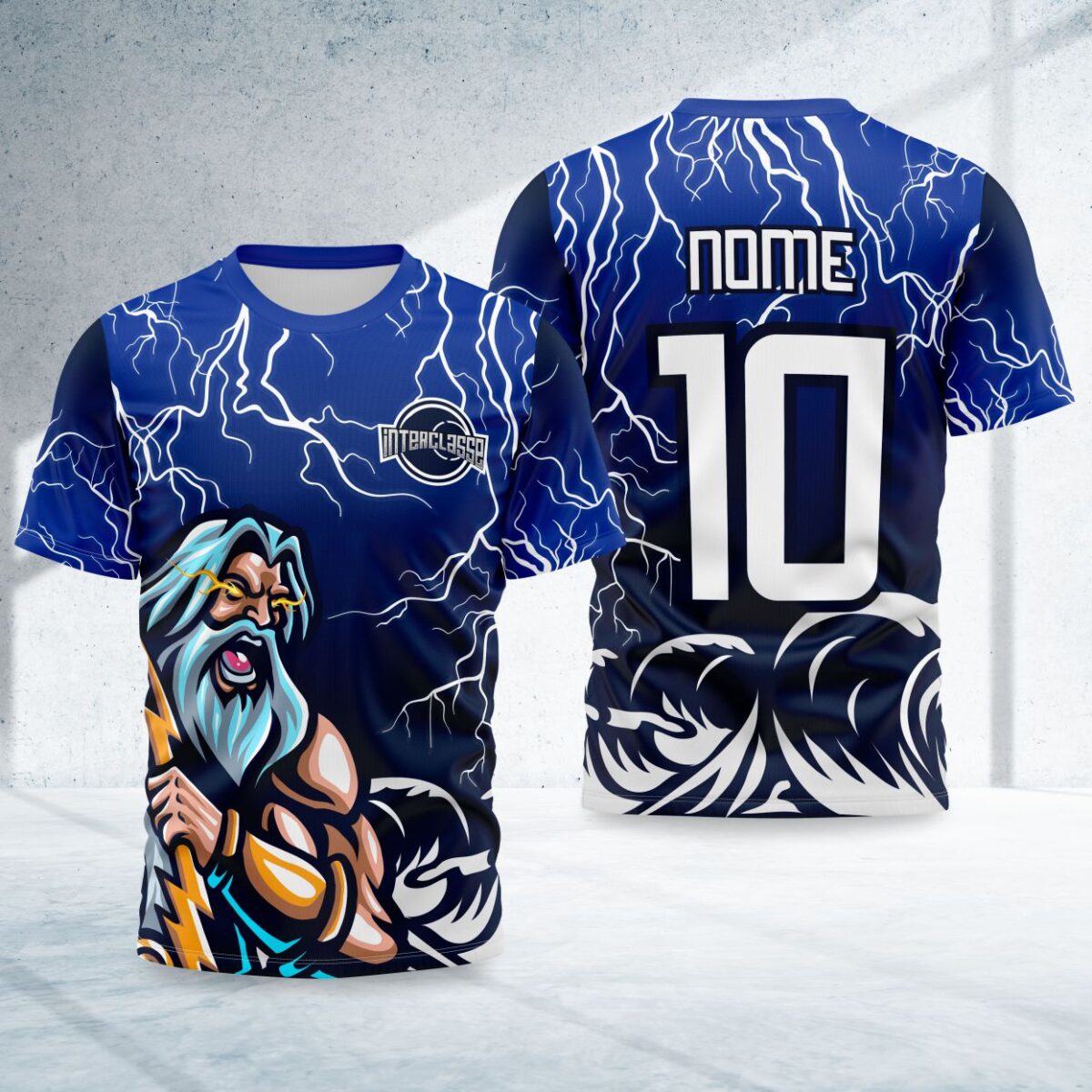 arte para camisa interclasse zeus deus do trovao modelo 26B074