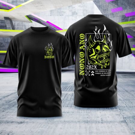 Arte para Camisa Nono Ano Caveira - modelo-25A030
