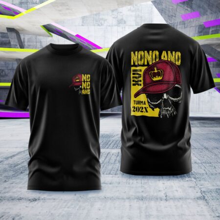 Arte para Camisa Nono Ano Caveira - modelo-25A085