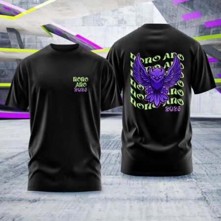 Arte para Camisa Nono Ano Coruja Roxa - modelo-25A056