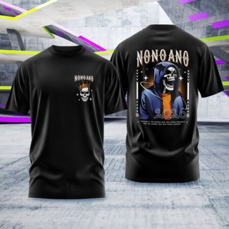 Arte para Camisa Nono Ano Esqueleto de Capuz - modelo-25A097