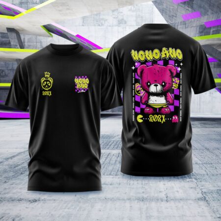 Arte para Camisa Nono Ano Urso Rosa - modelo-25A094