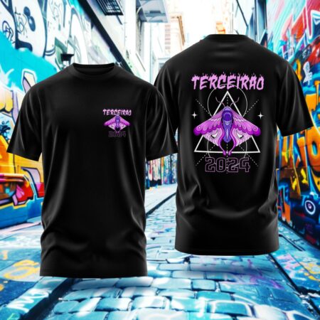 Arte para Camisa Terceirão Borboleta Futurista - modelo-25A072