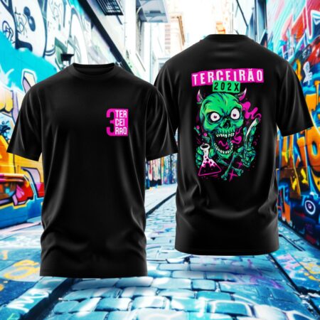 Arte para Camisa Terceirão Caveira Química - modelo-25A093