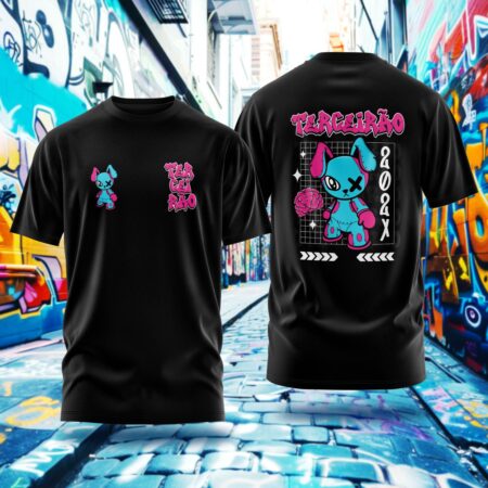 Arte para Camisa Terceirão Coelho Azul - modelo-25A068